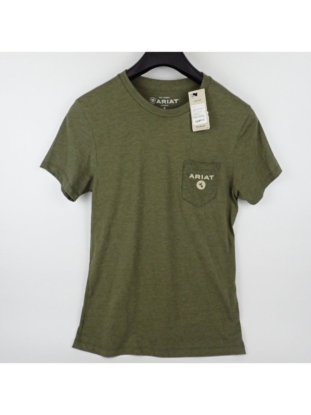 Ariat Men’s Roped Diamond T-Shirt Small Green Short Sleeve NWT
